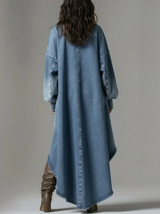 Willa Washed Denim Maxi Dress
