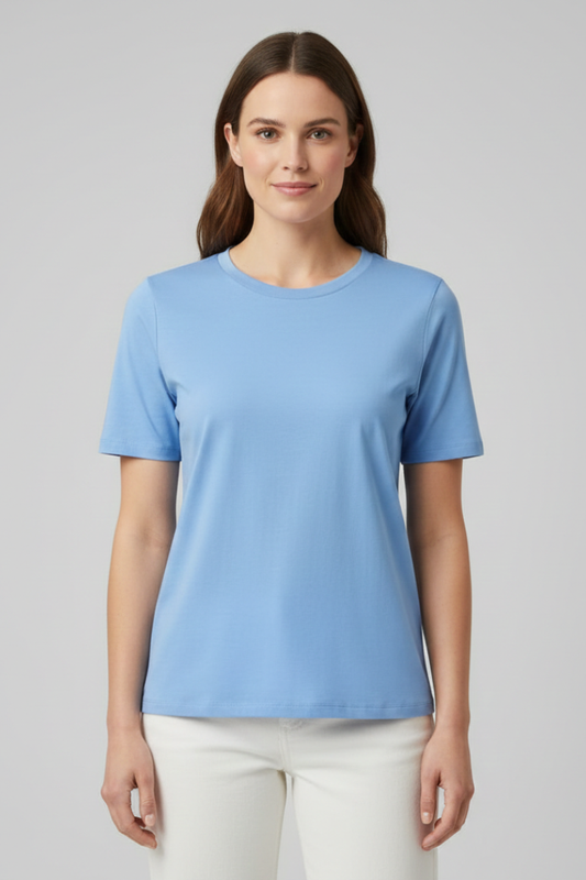 Women’s T-Shirt with Round Neckline and Short Sleeves