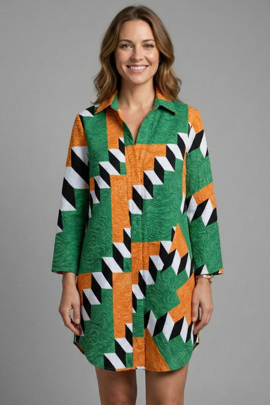 Women’s Beach Dress with Hood and Short Sleeves