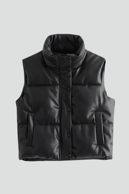 Women’s Sleeveless Jacket with Zip Closure