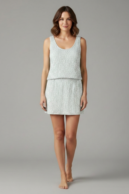 Women’s Two-Piece Set with Strap Top and Mini Skirt